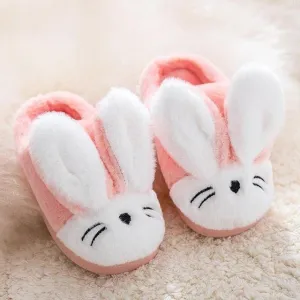 Adorable Rabbit-Themed Winter Slippers for Children - Warm and Comfy Footwear