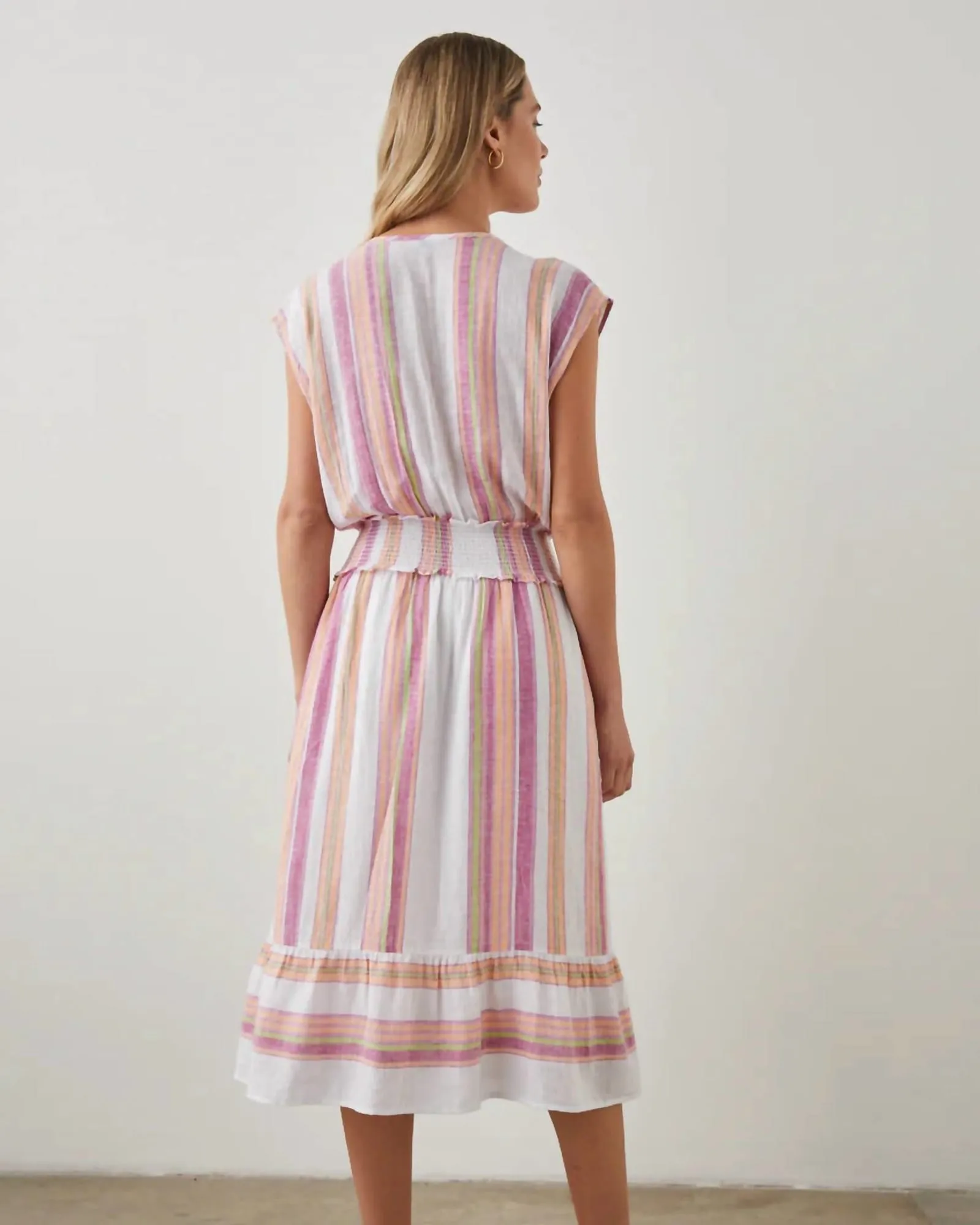 Ashlyn Dress in Hibiscus Stripe | Hibiscus Stripe