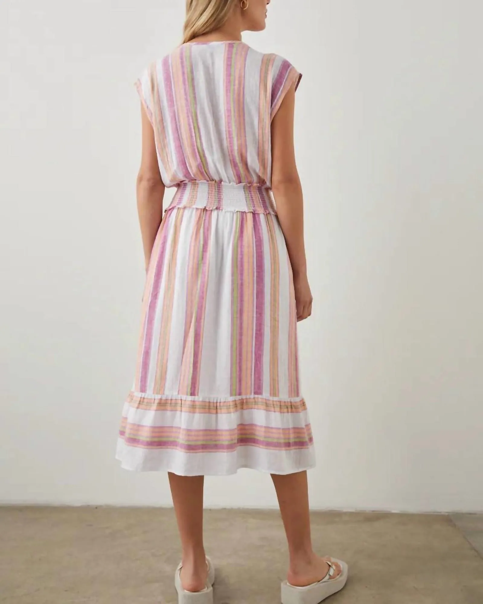 Ashlyn Dress in Hibiscus Stripe | Hibiscus Stripe