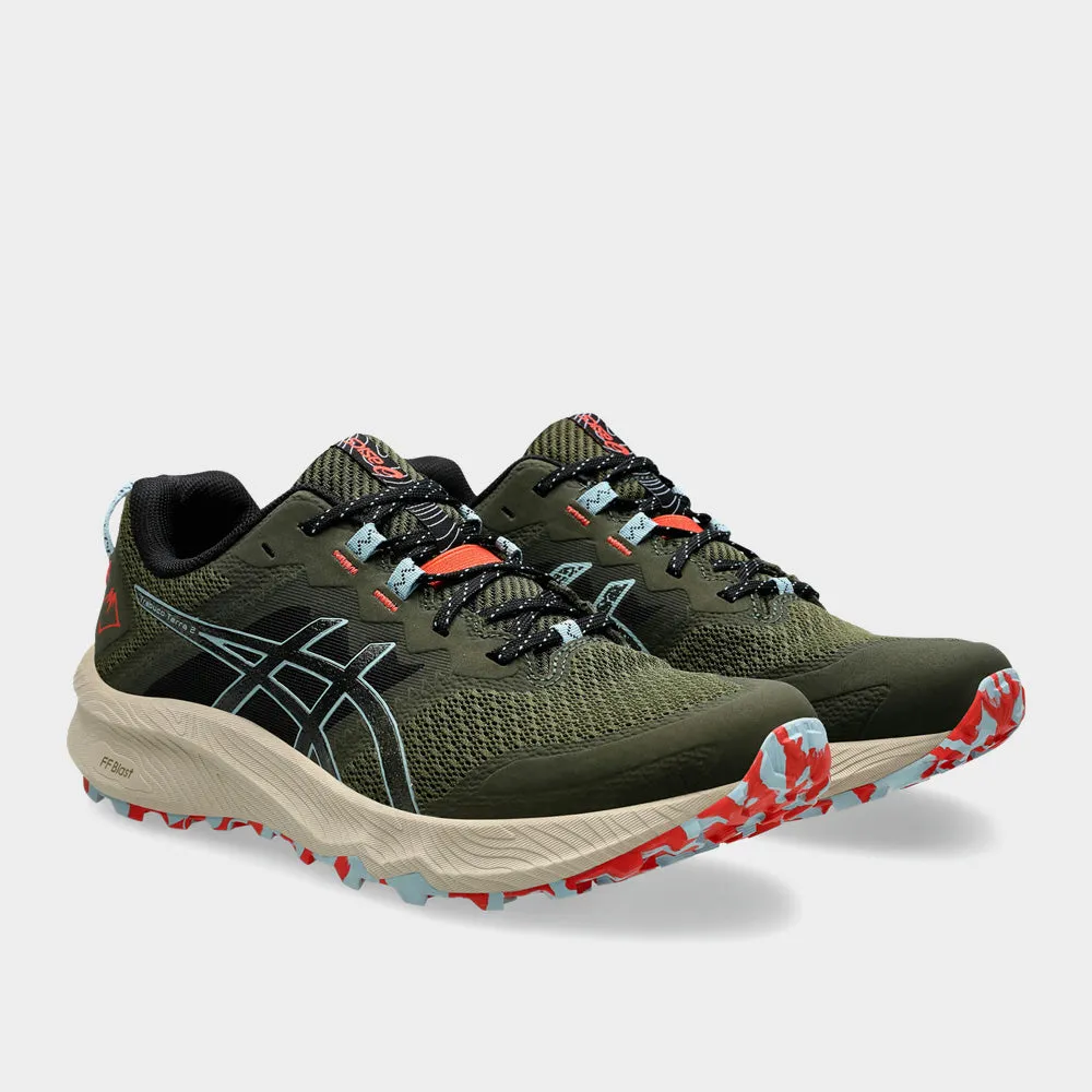 Asics Mens Trabuco Terra 2 Trail Running Green/grey _ 182774 _ Green