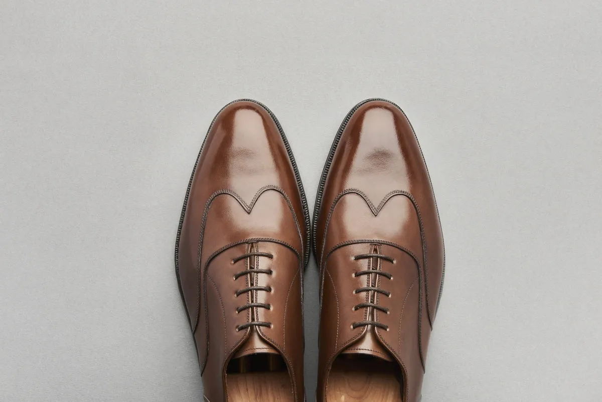 Austerity Oxford in Medium Brown Calf Leather