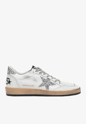 Ball Star Low-Top Sneakers with Glittered Star and Heel