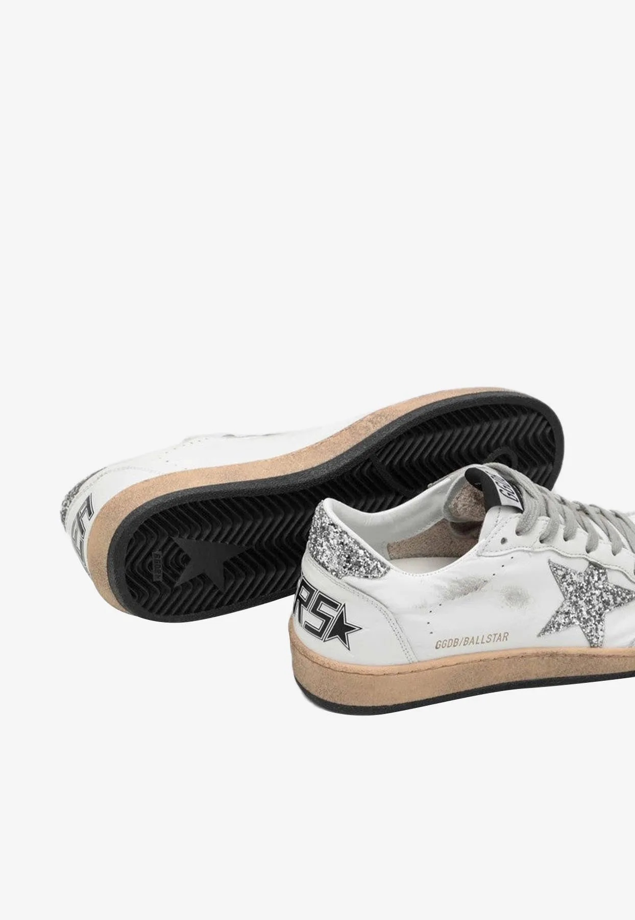 Ball Star Low-Top Sneakers with Glittered Star and Heel