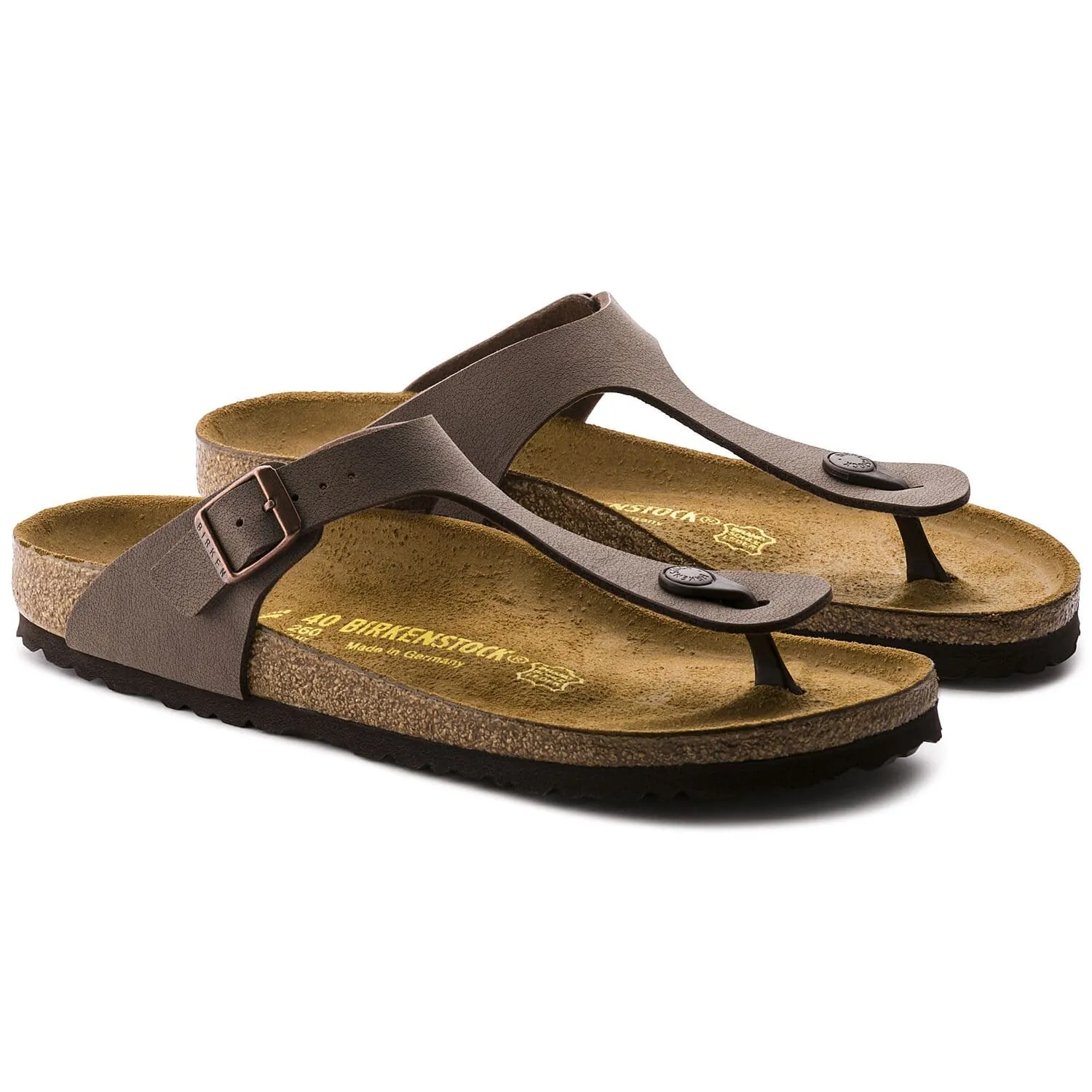 Birkenstock Gizeh Mocha Birko-Flor Nubuck Sandals - Regular
