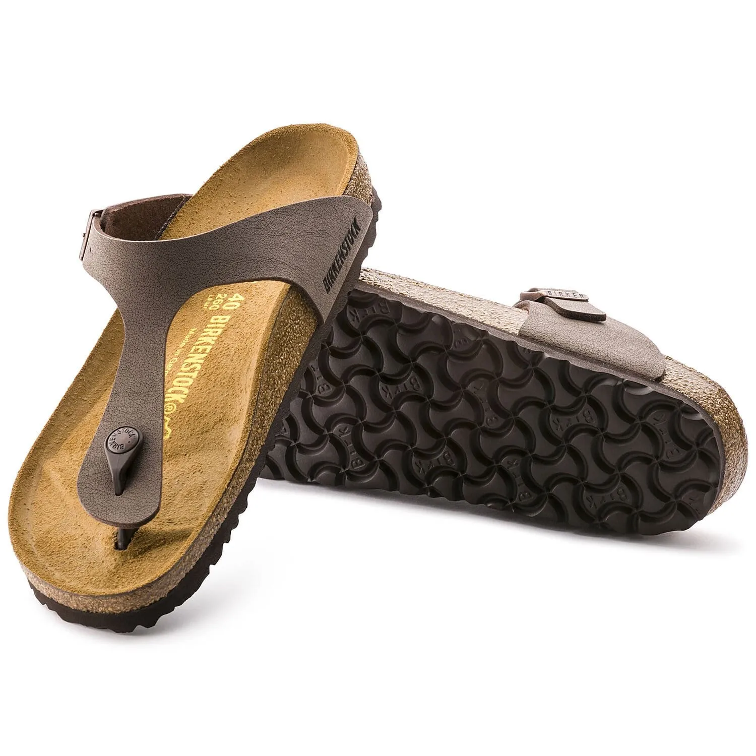 Birkenstock Gizeh Mocha Birko-Flor Nubuck Sandals - Regular