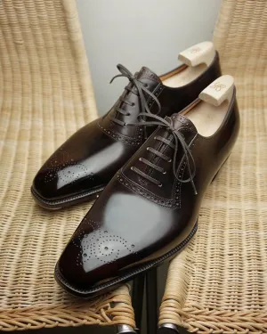 Brown Leather Delphine Brogue Oxfords - Formal Shoes