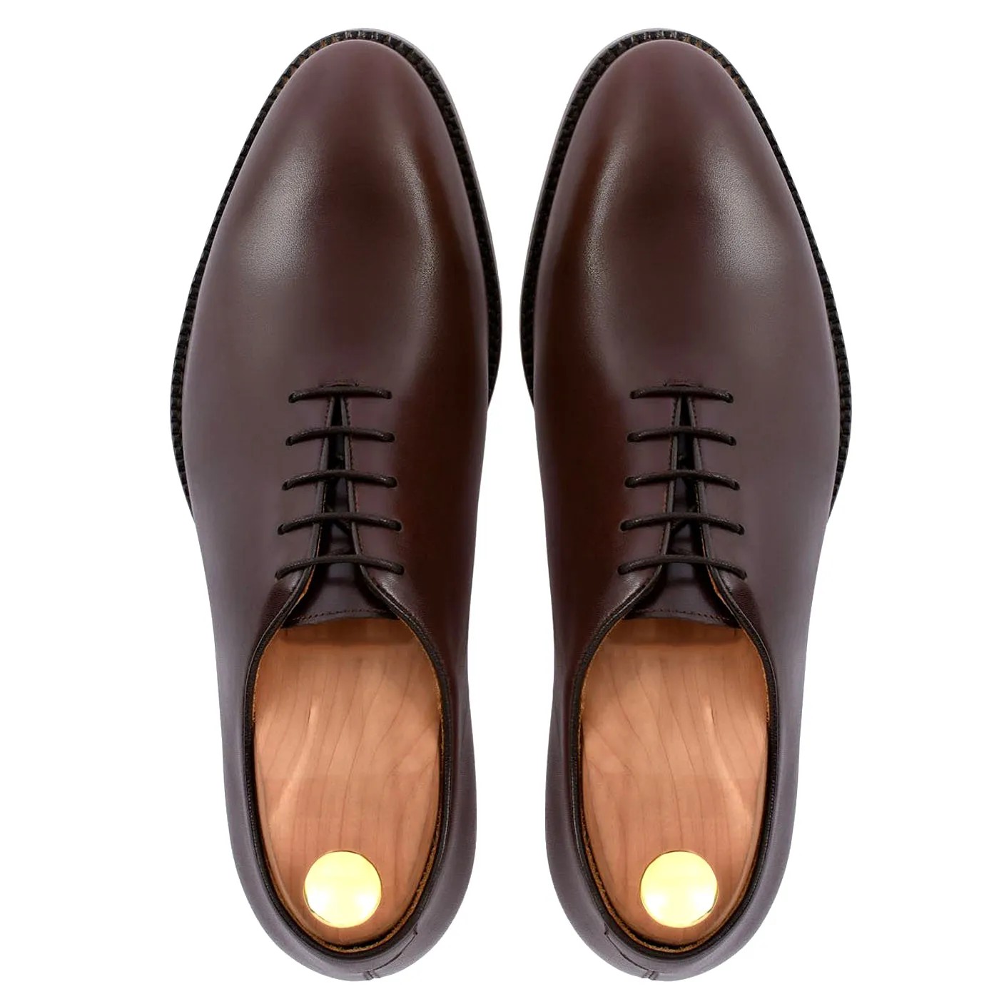 Brown Leather Drayton One Cut Oxfords - Formal Shoes