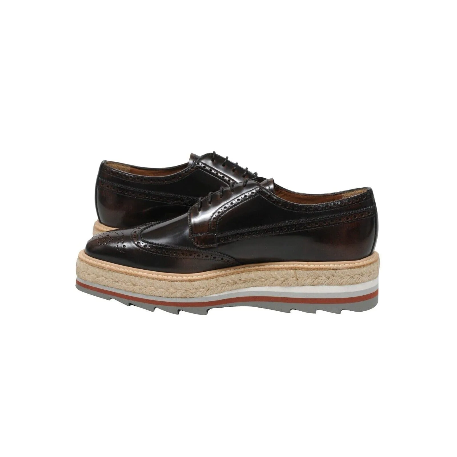 Brown Platform Derby Brogues