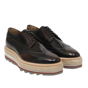 Brown Platform Derby Brogues