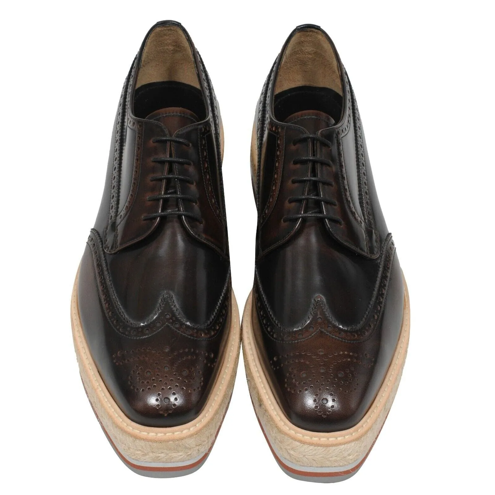 Brown Platform Derby Brogues