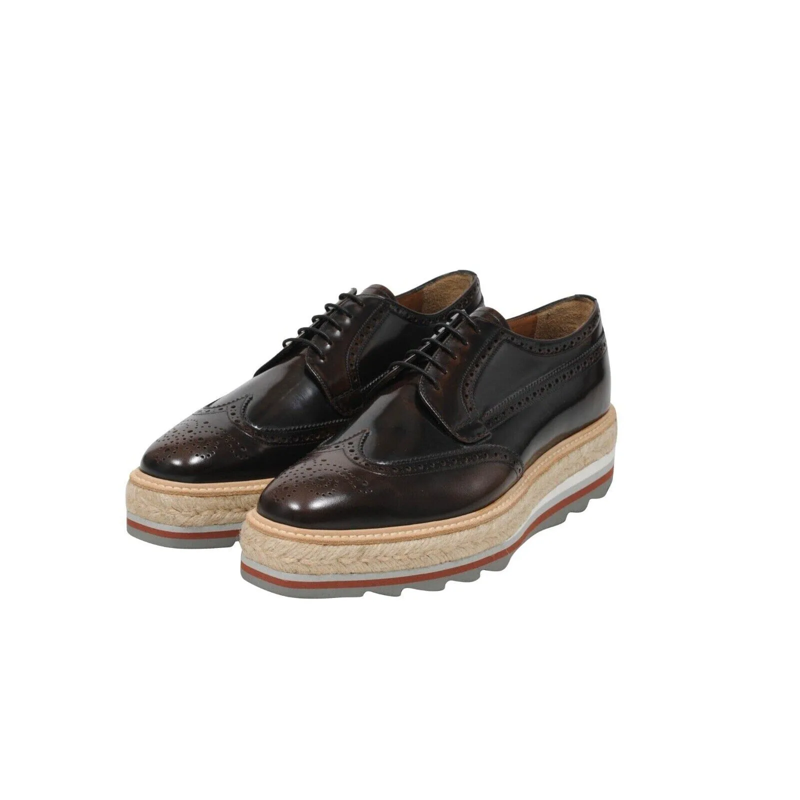 Brown Platform Derby Brogues