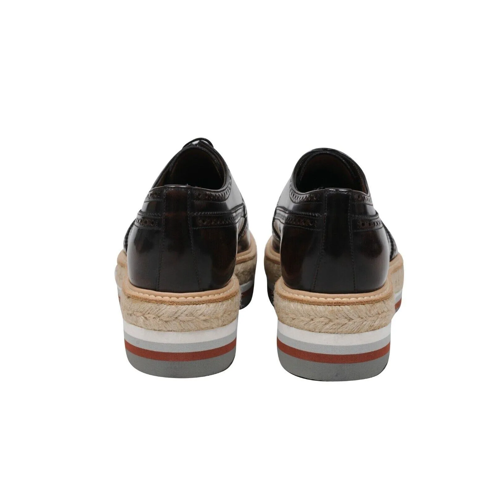 Brown Platform Derby Brogues