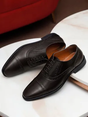 Brunette Brown Italian Leather Oxford Shoes