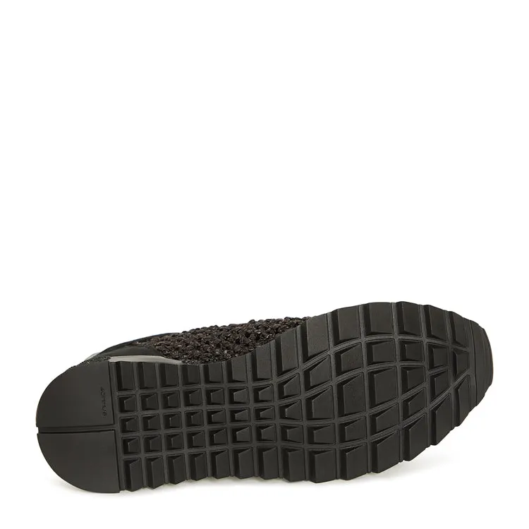 Casadei - Mesh-embellished Suede Sneakers Black