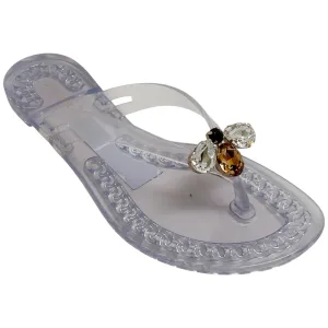 Casadei Queen Bee Ice Jelly Slide Sandals