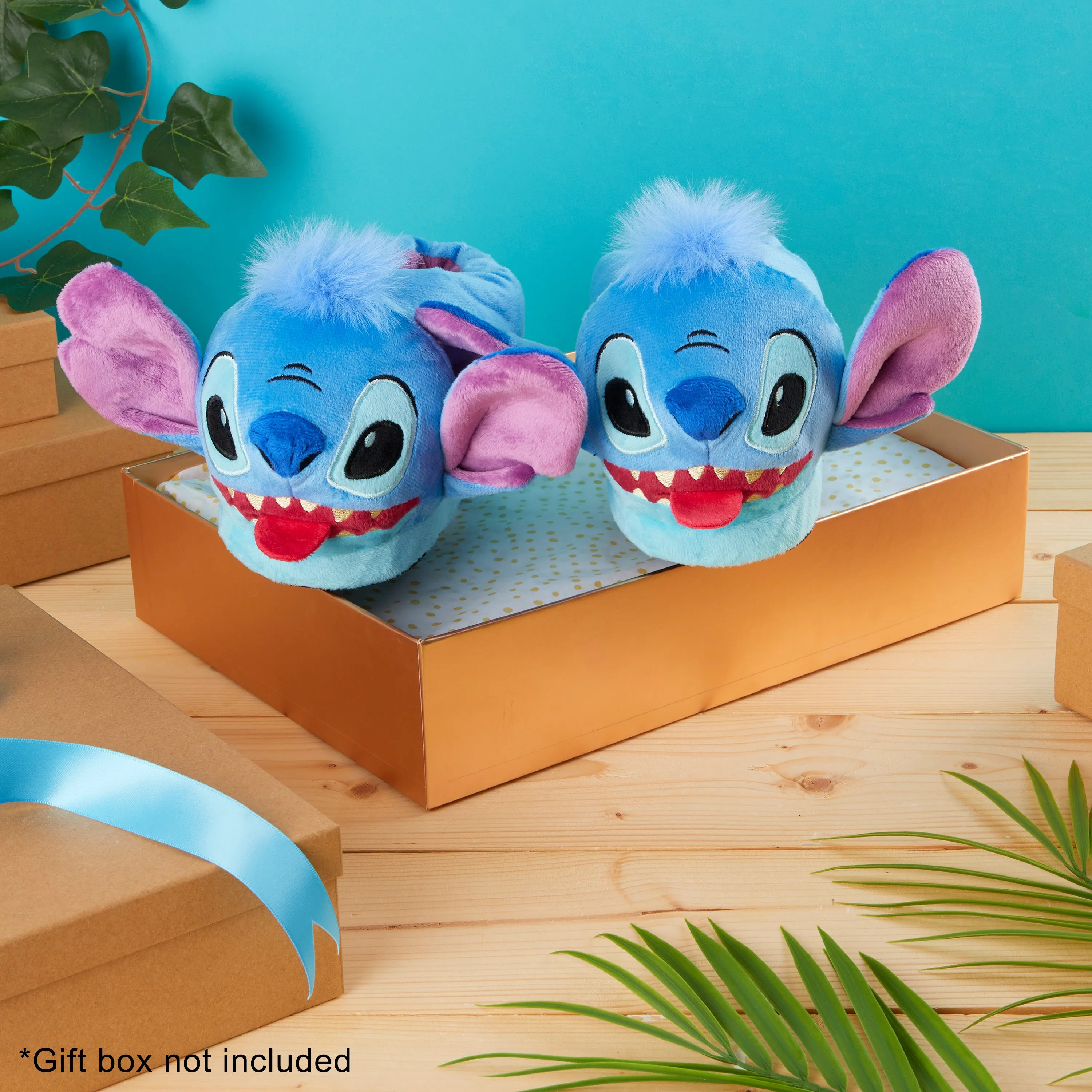 Disney Slippers for Kids - 3D Fluffy Stitch Slippers
