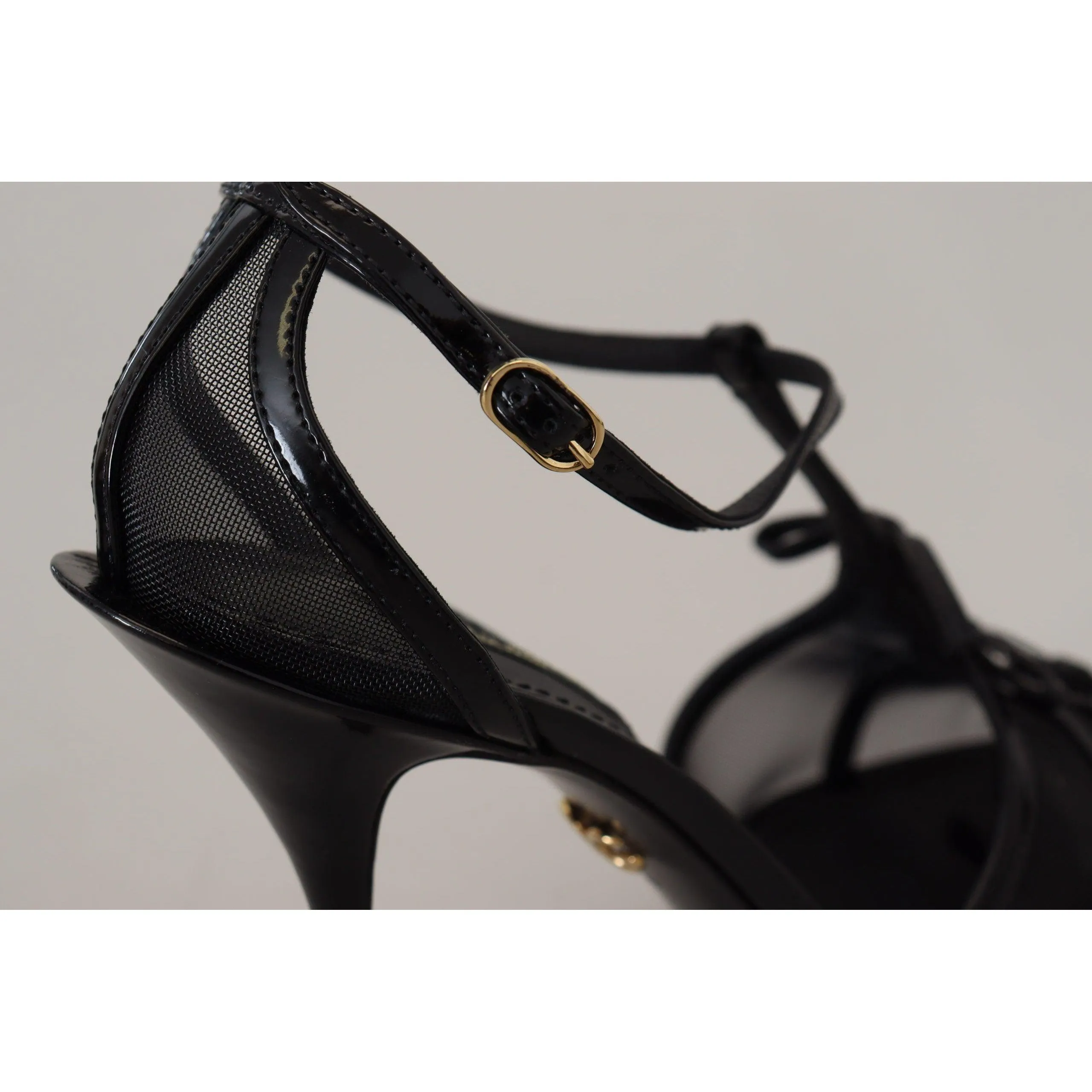 Dolce & Gabbana Elegant Black Stiletto Heeled Sandals