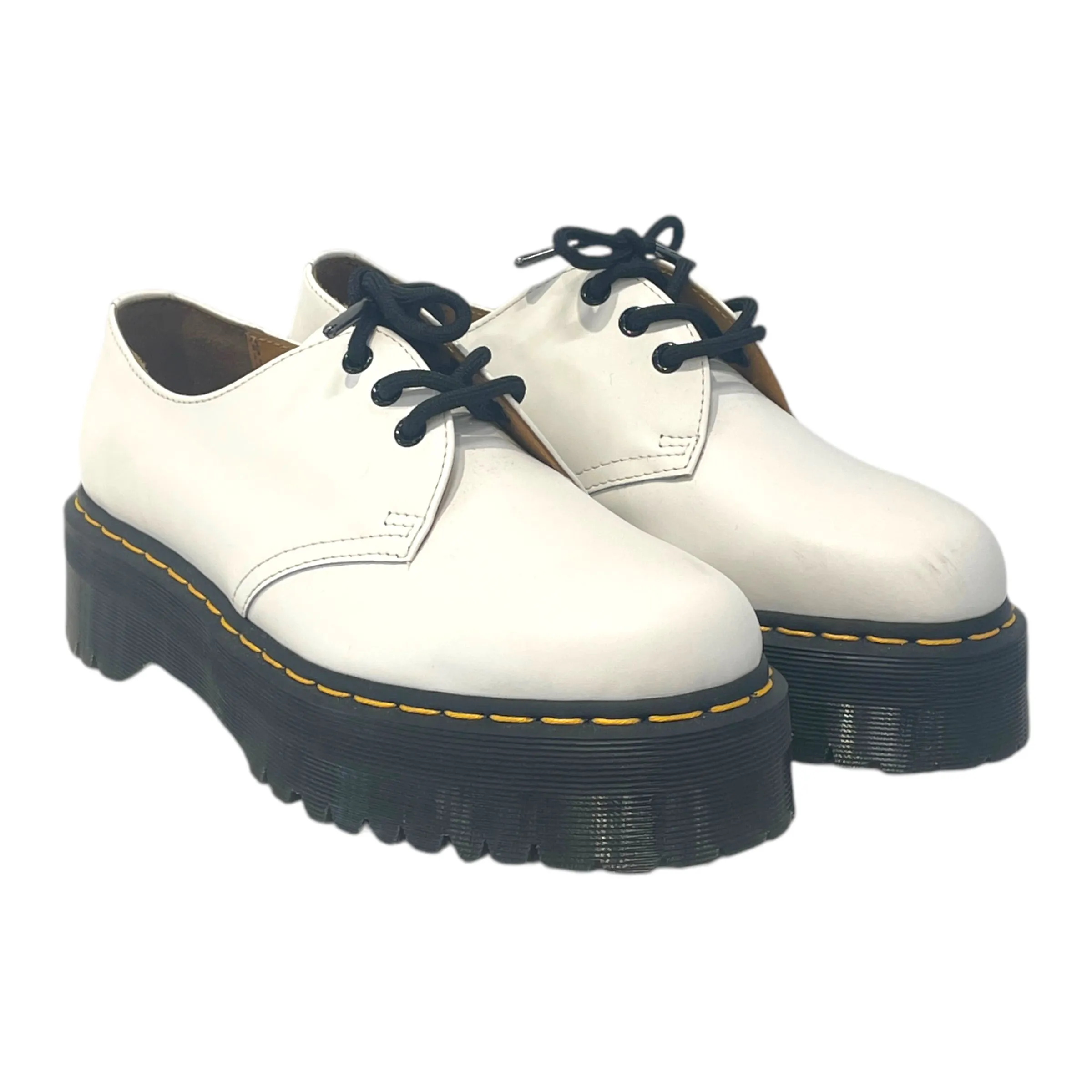 Dr.Martens/Dress Shoes/US 8/Leather/WHT/Oxford Platform