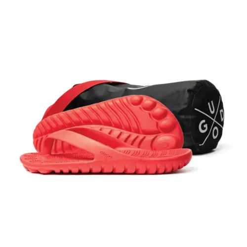 Fire Red Flip Flops & Drybag by GUDO