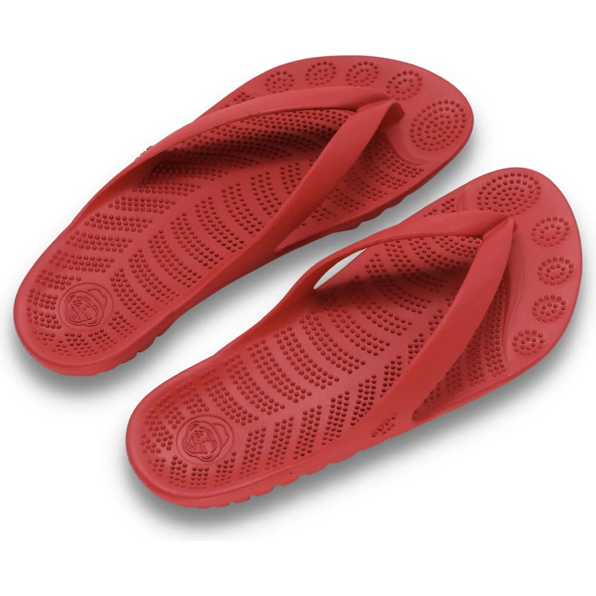 Fire Red Flip Flops & Drybag by GUDO