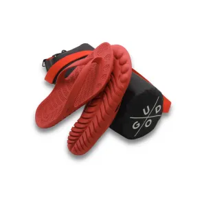 Fire Red Flip Flops & Drybag by GUDO
