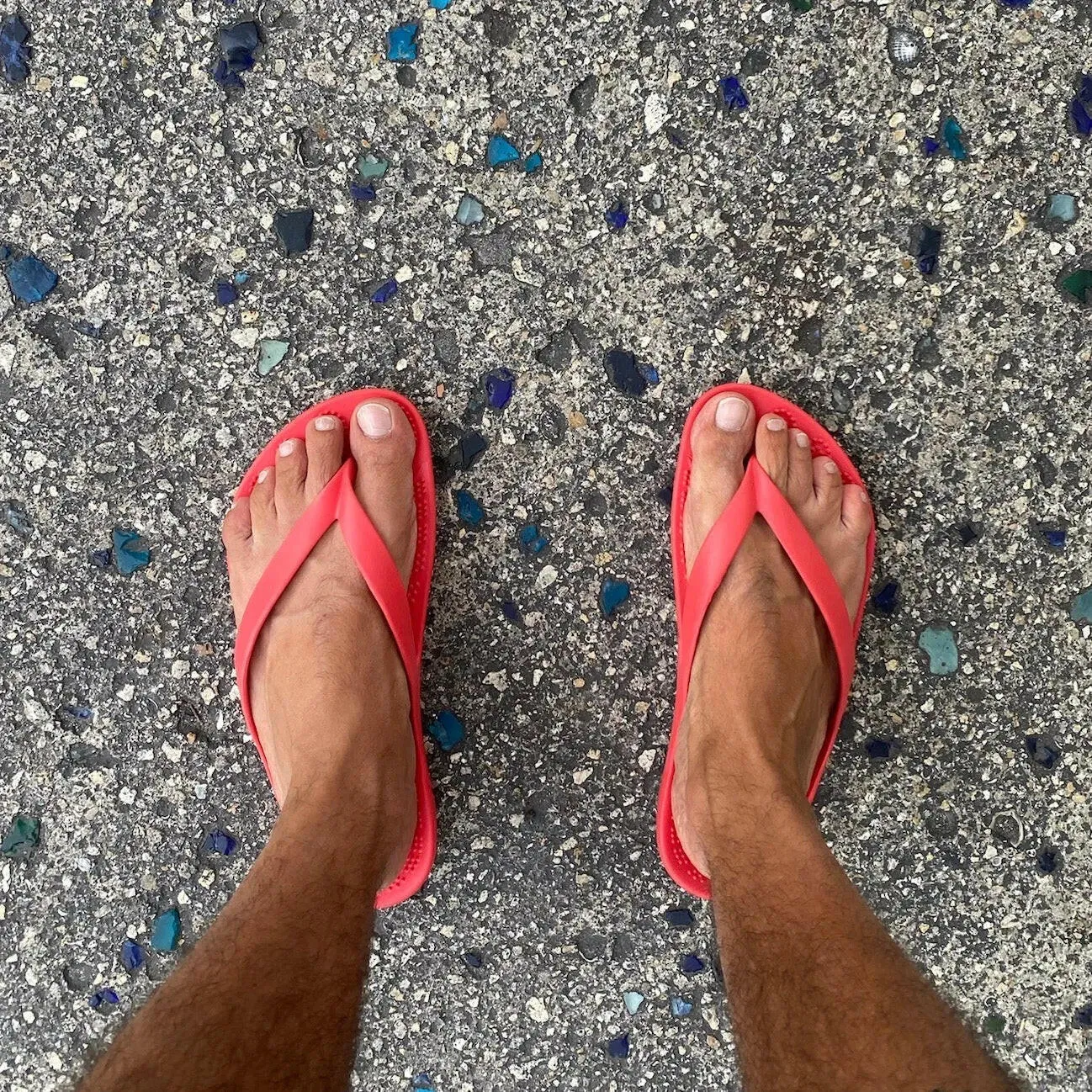 FIRE RED FLIP FLOPS BY GUDO