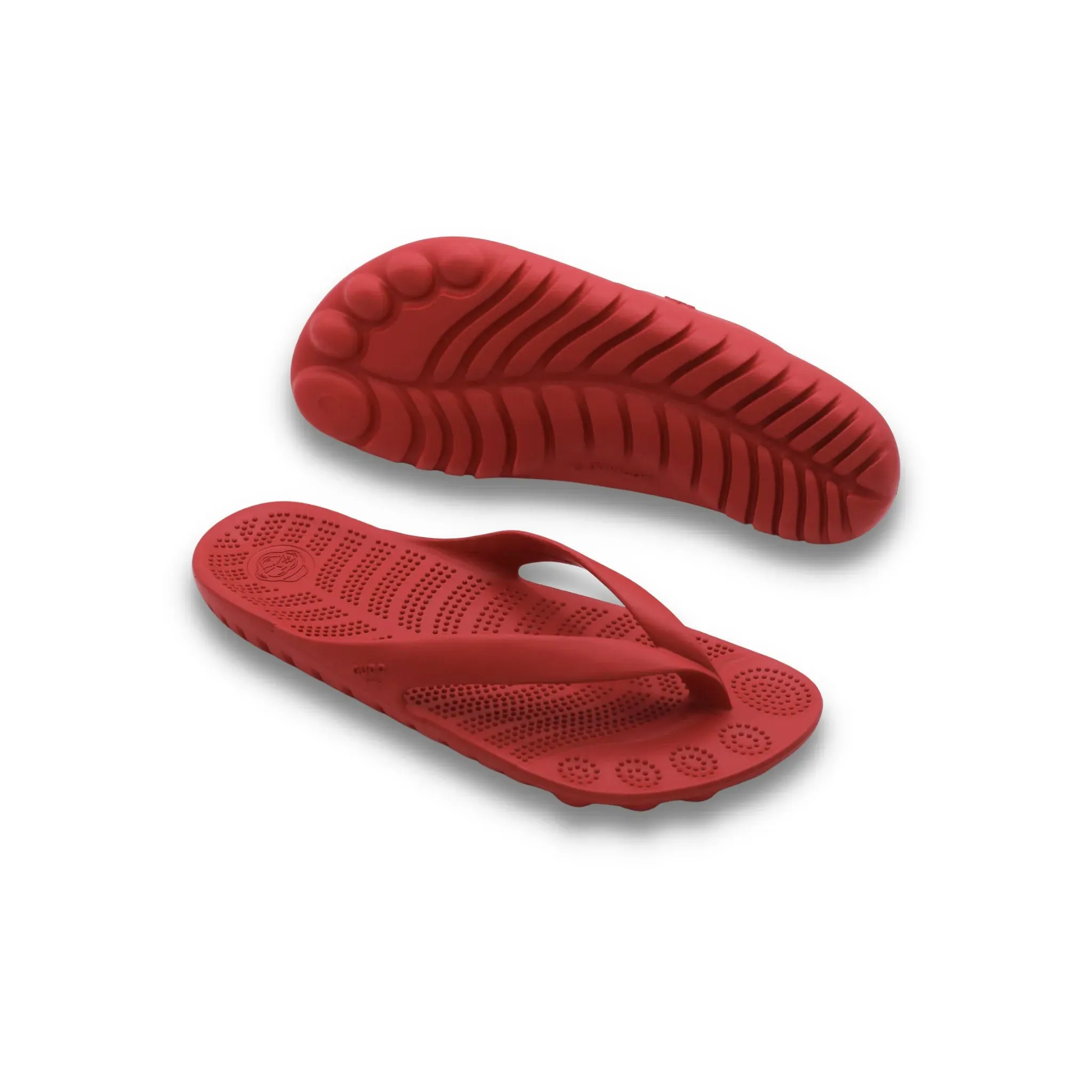 FIRE RED FLIP FLOPS BY GUDO