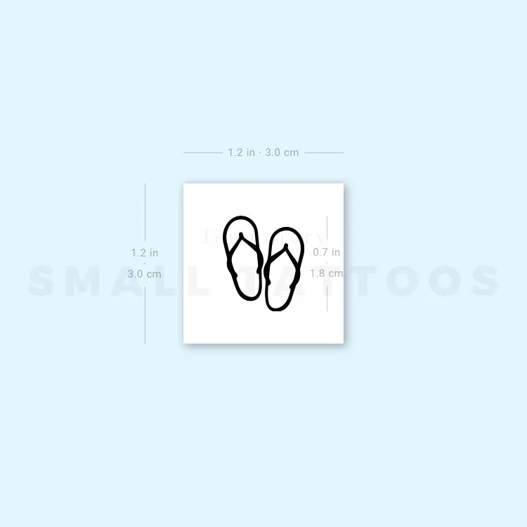 Flip Flops Temporary Tattoo (Set of 3)