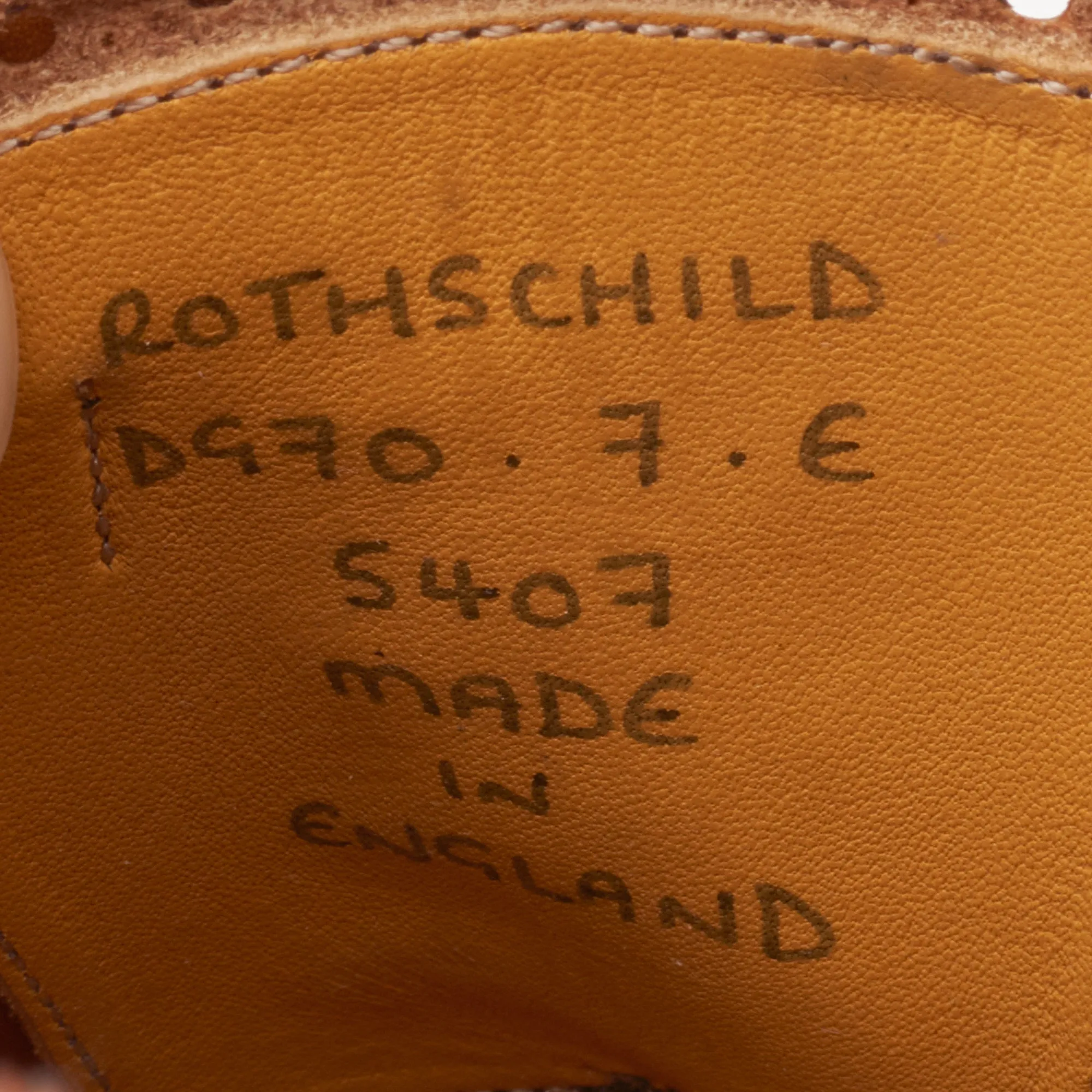 GAZIANO & GIRLING "Rothschild" Brown Oxford Dress Shoes UK 7E US 7.5 Last DG70
