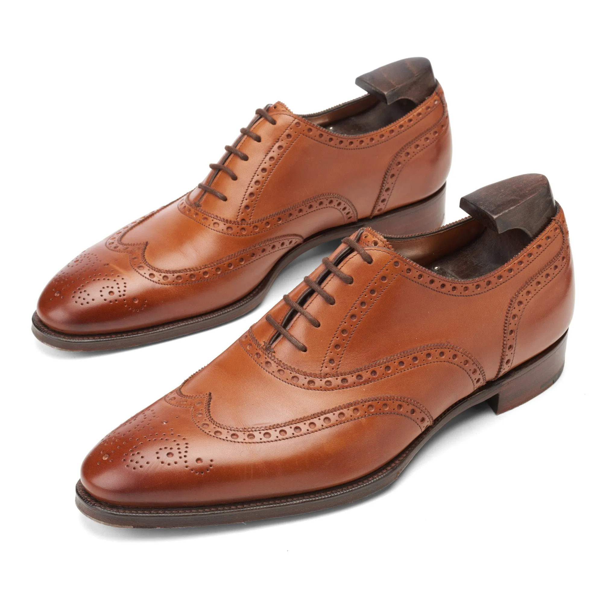 GAZIANO & GIRLING "Rothschild" Brown Oxford Dress Shoes UK 7E US 7.5 Last DG70