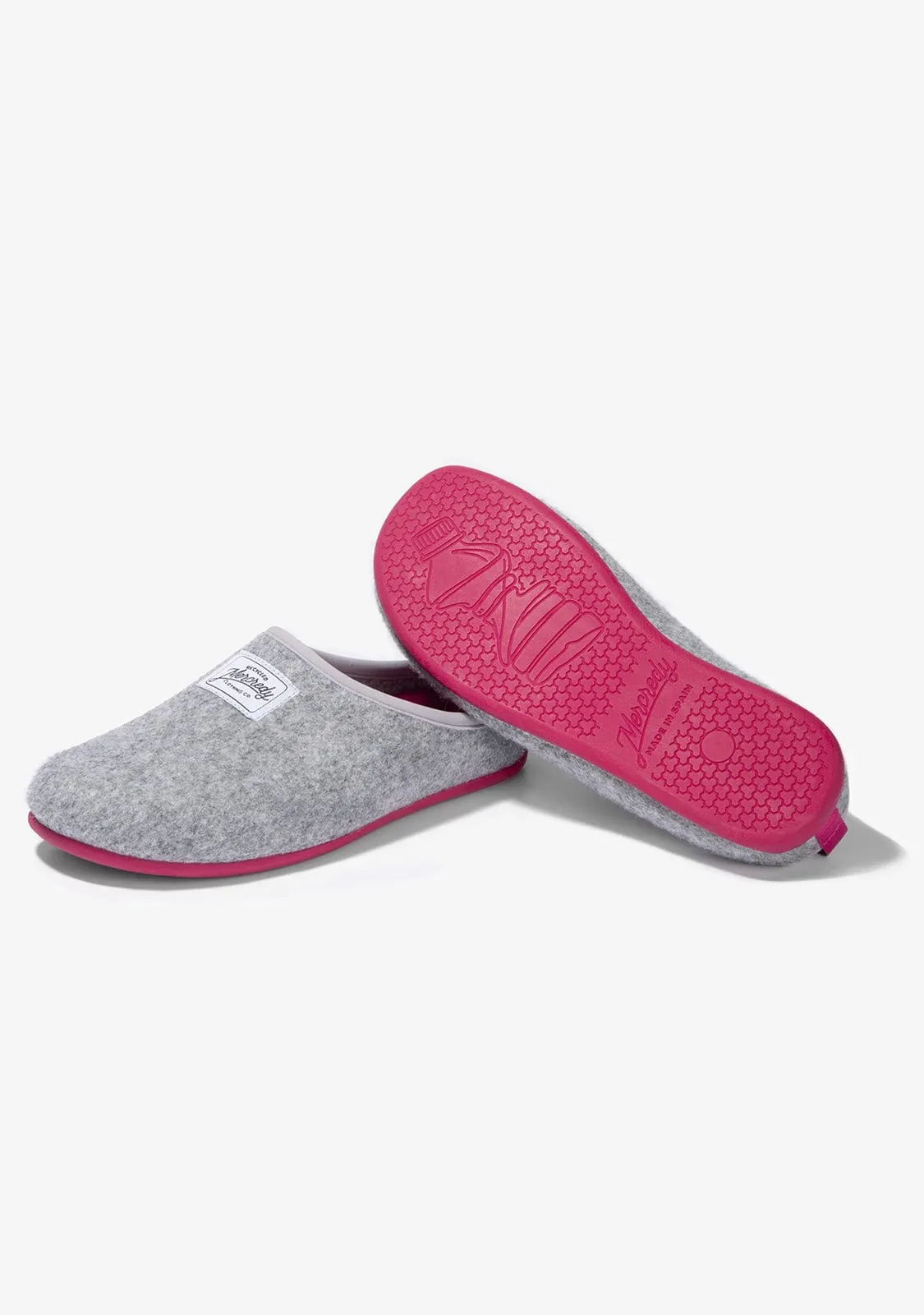 Grey Pink Ecological Home Slippers