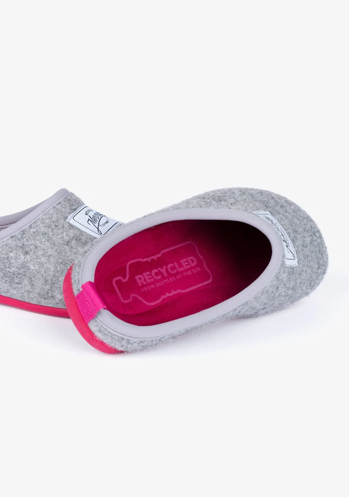 Grey Pink Ecological Home Slippers