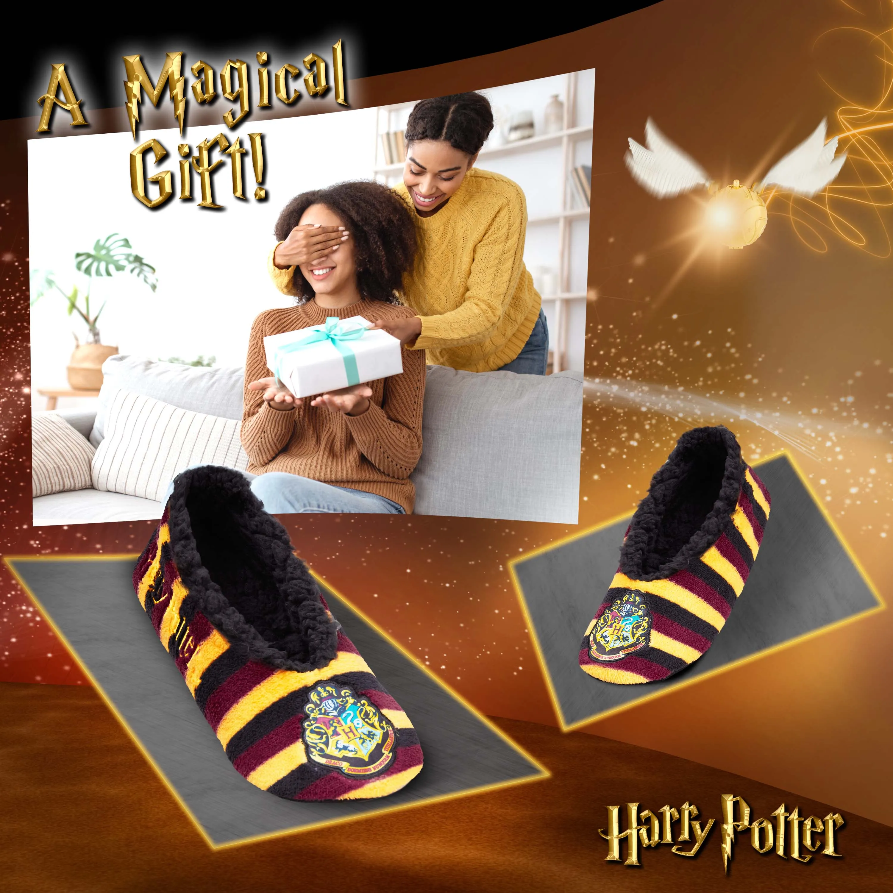 Harry Potter Slippers Socks for Wome, Ballet Slippers Non Slip, Harry Potter Gifts