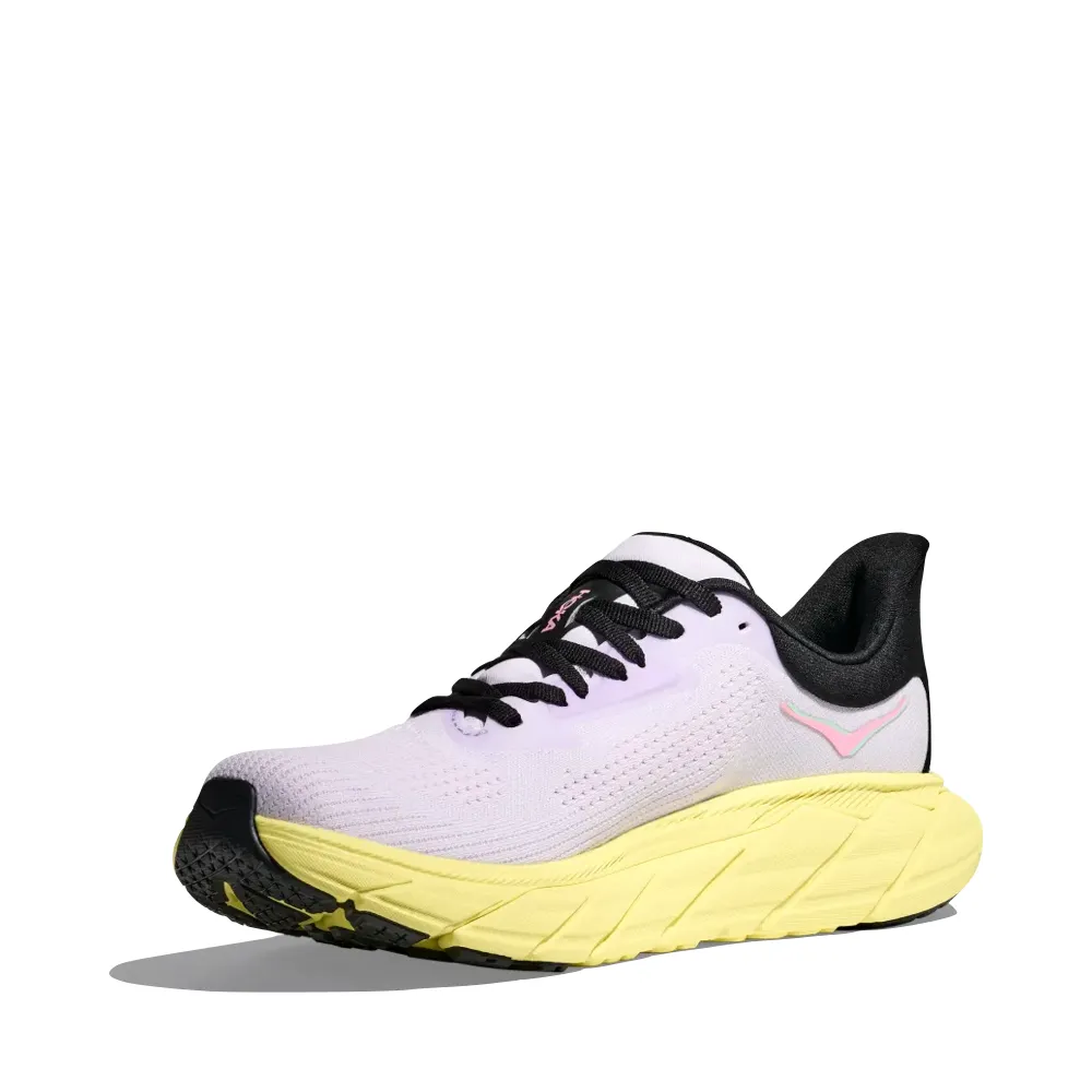 Hoka Women's Arahi 7 Sneaker in Starlight Glow/Yuzu
