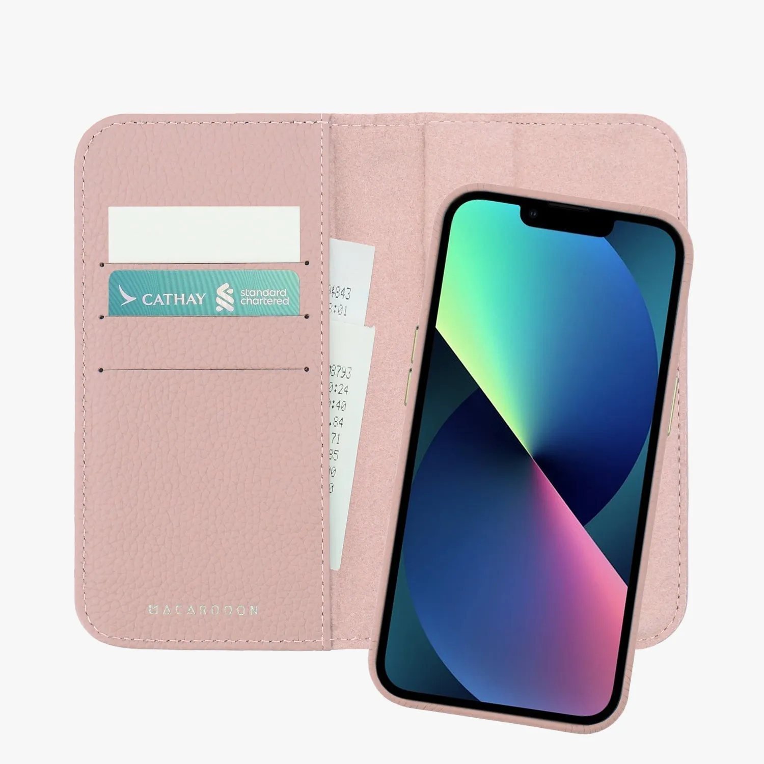 iPhone 15 Plus MagSafe Leather Flip Cover with Leather Case