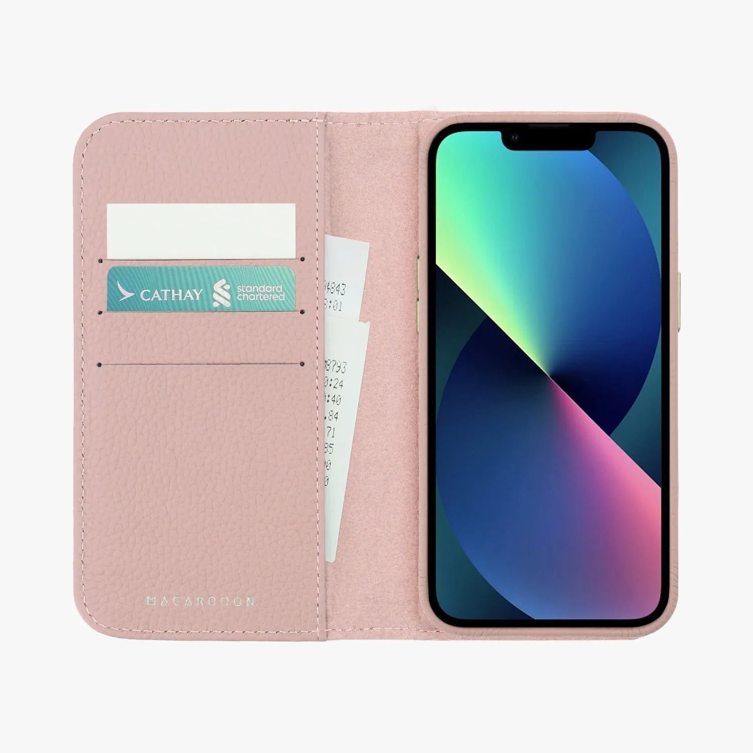 iPhone 15 Plus MagSafe Leather Flip Cover with Leather Case