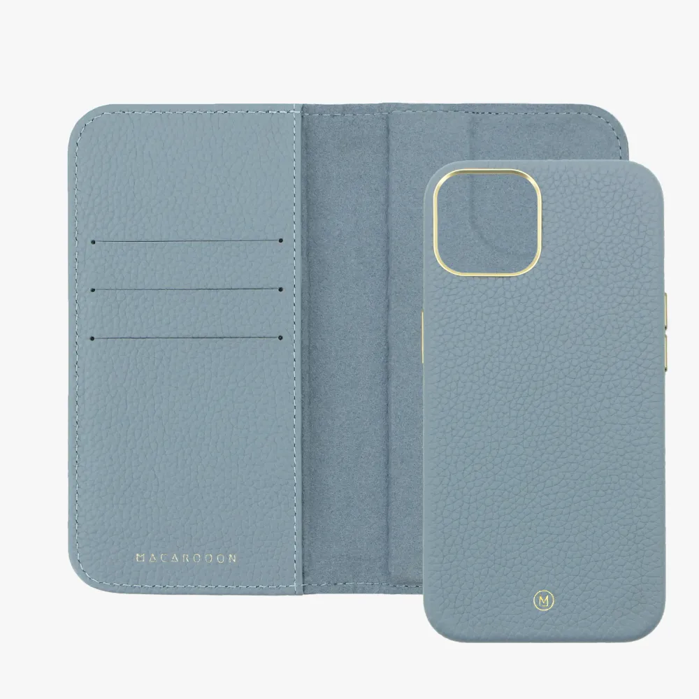 iPhone 15 Plus MagSafe Leather Flip Cover with Leather Case