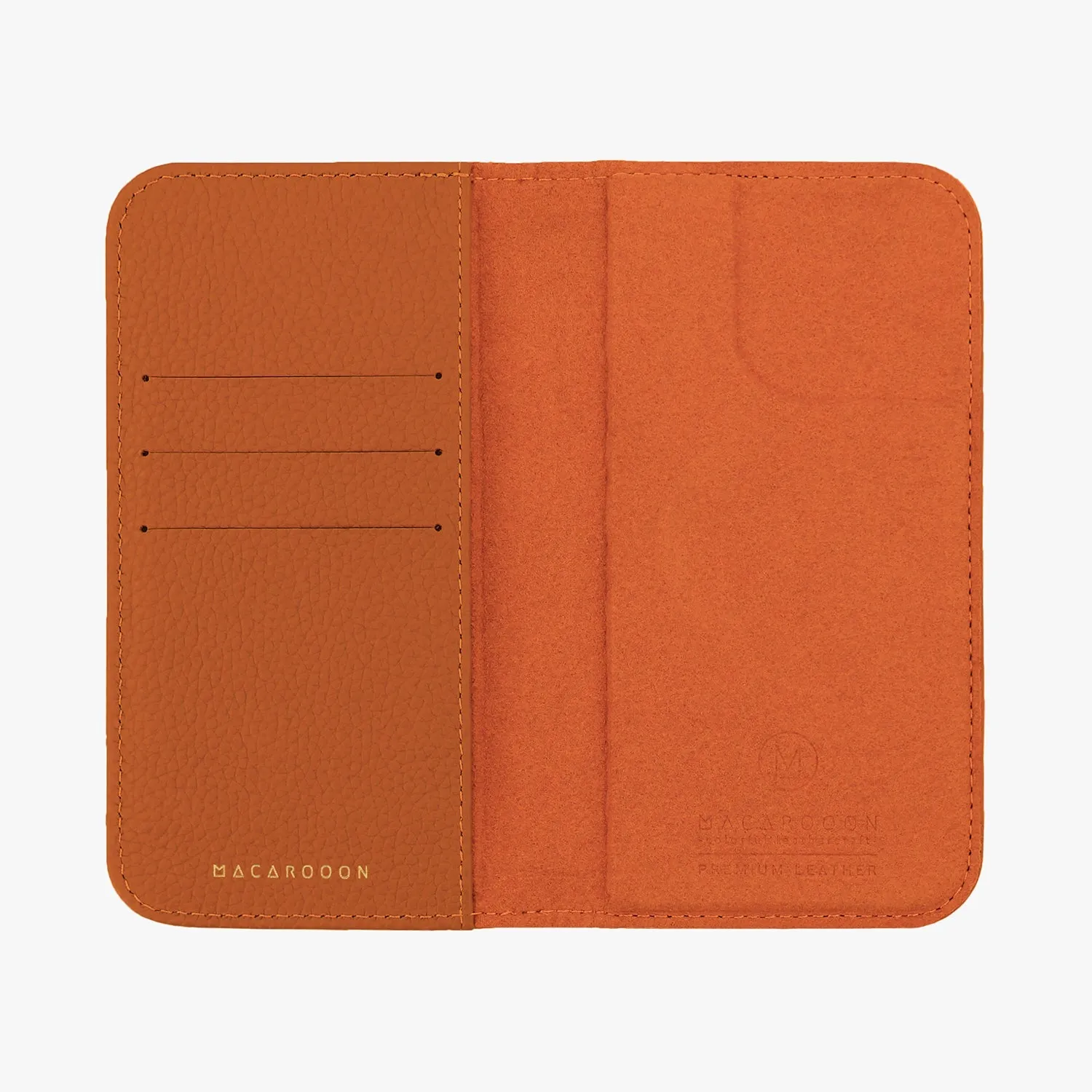 iPhone 15 Plus MagSafe Leather Flip Cover with Leather Case