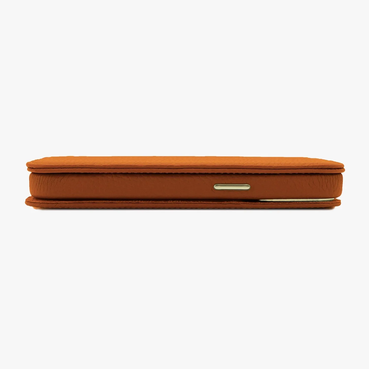 iPhone 15 Plus MagSafe Leather Flip Cover with Leather Case
