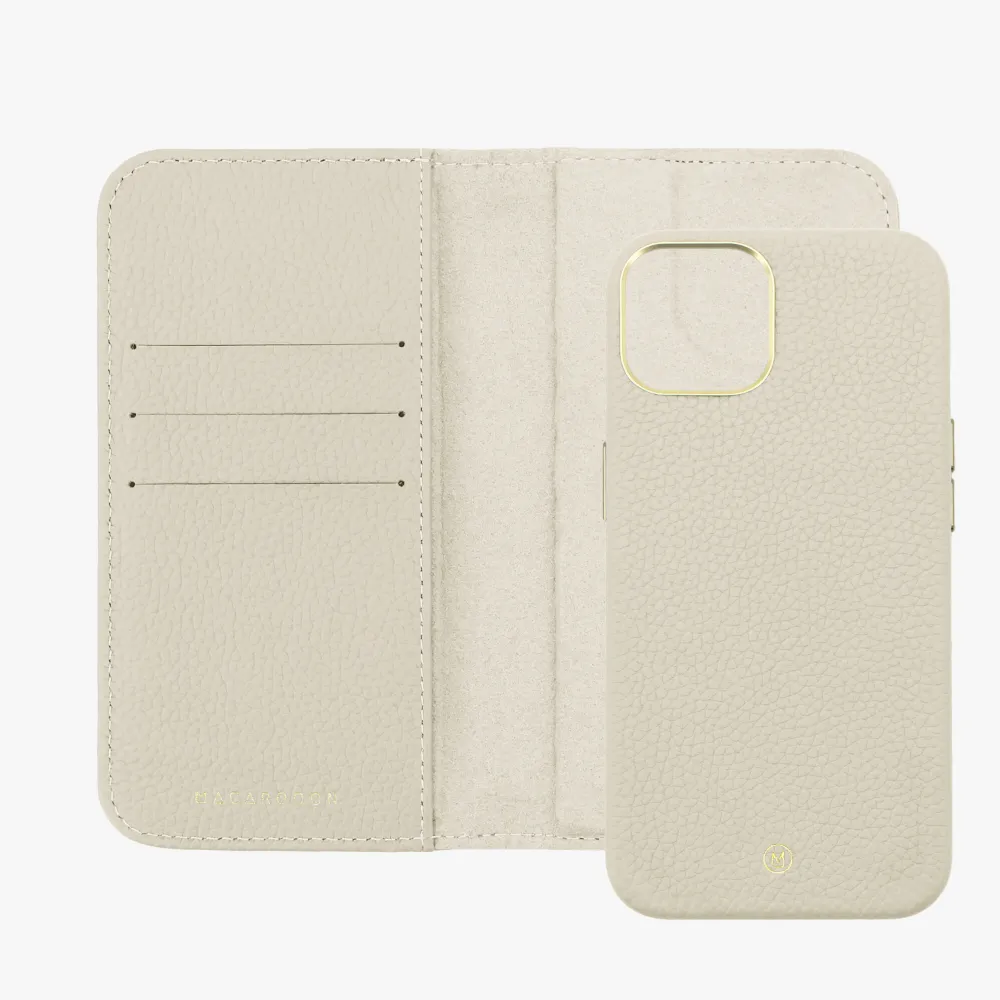 iPhone 15 Plus MagSafe Leather Flip Cover with Leather Case