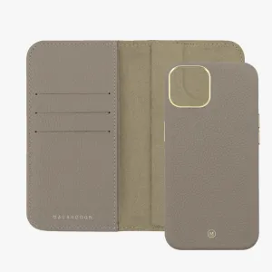 iPhone 15 Plus MagSafe Leather Flip Cover with Leather Case