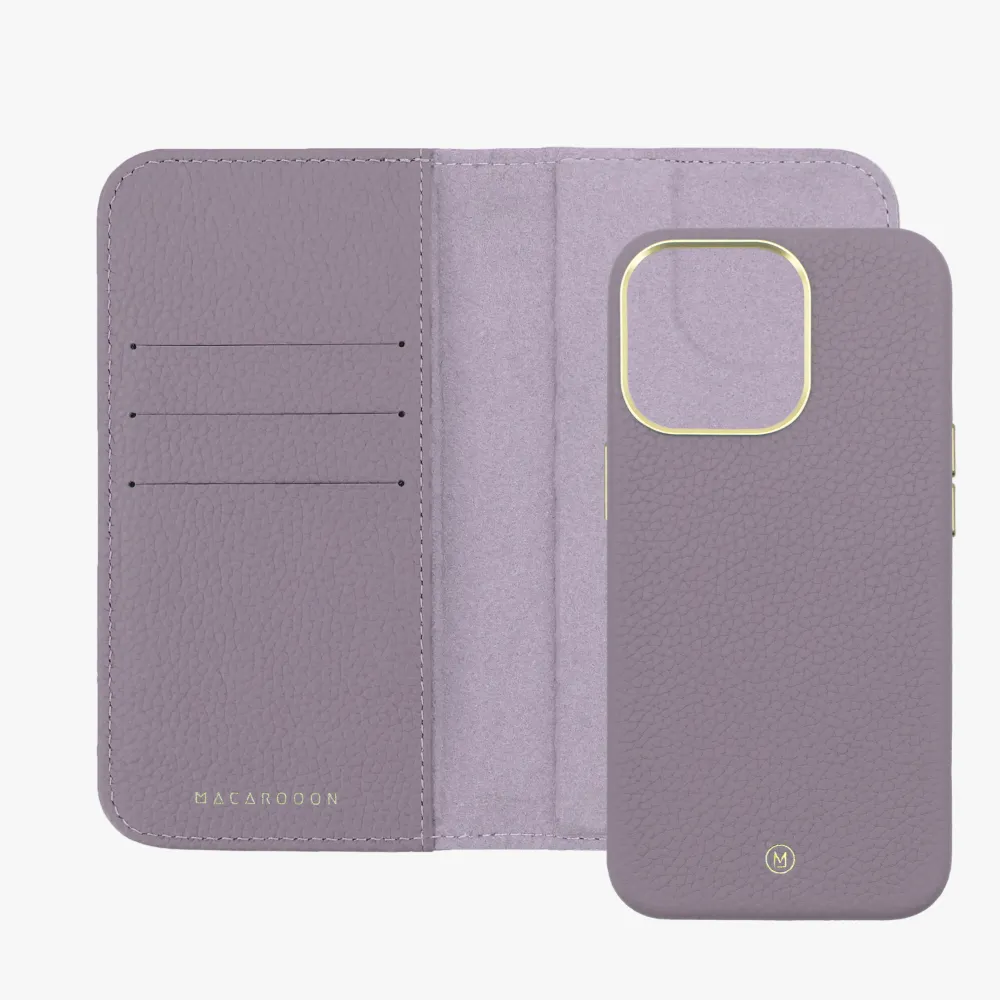 iPhone 15 Plus MagSafe Leather Flip Cover with Leather Case