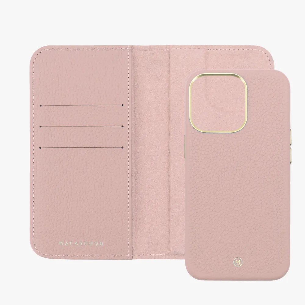 iPhone 15 Plus MagSafe Leather Flip Cover with Leather Case