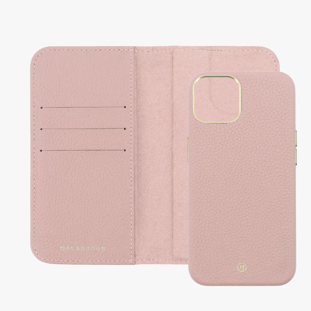 iPhone 15 Plus MagSafe Leather Flip Cover with Leather Case