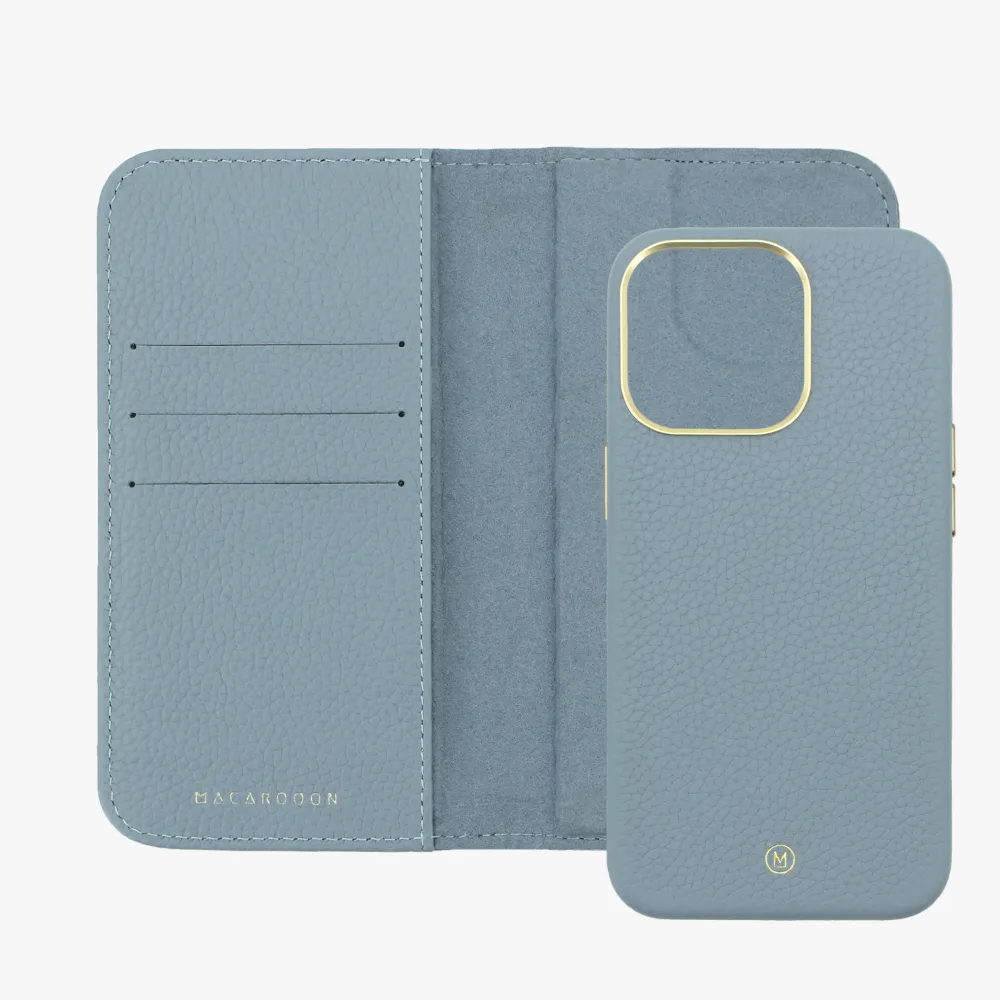 iPhone 15 Plus MagSafe Leather Flip Cover with Leather Case