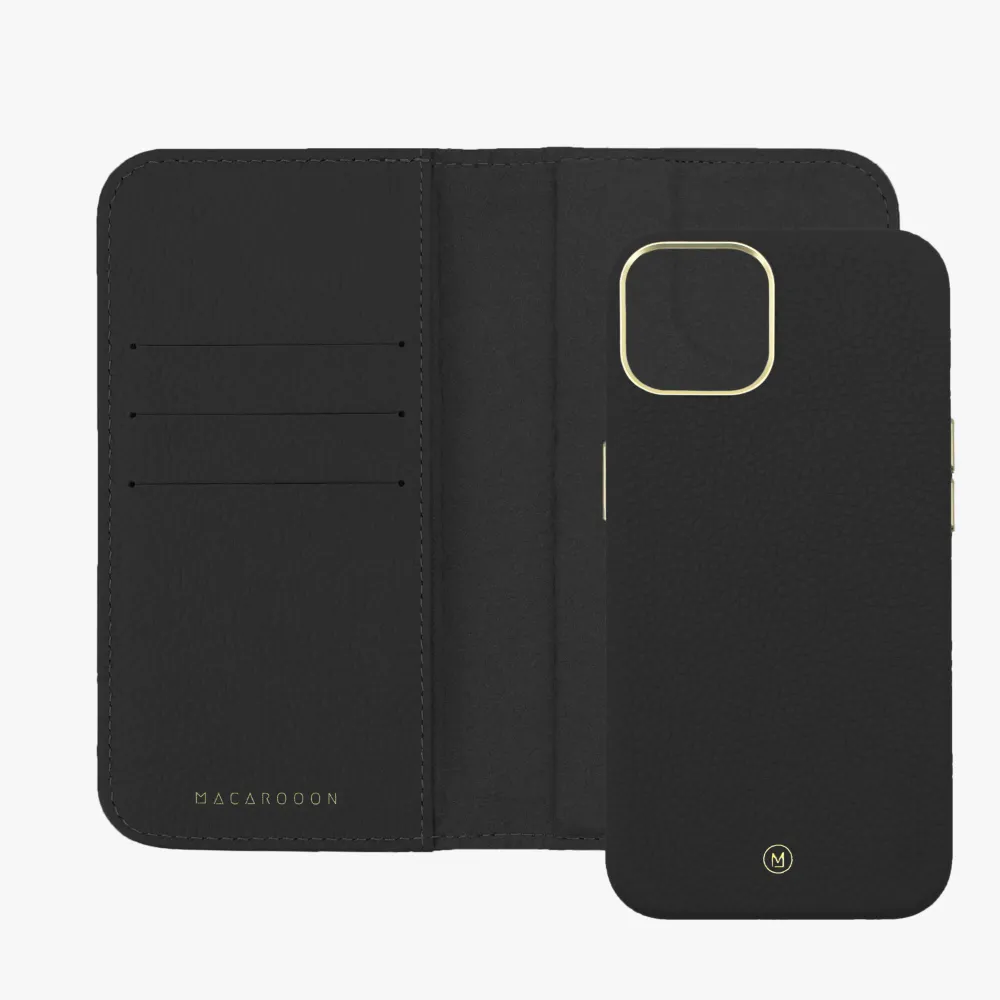 iPhone 15 Plus MagSafe Leather Flip Cover with Leather Case