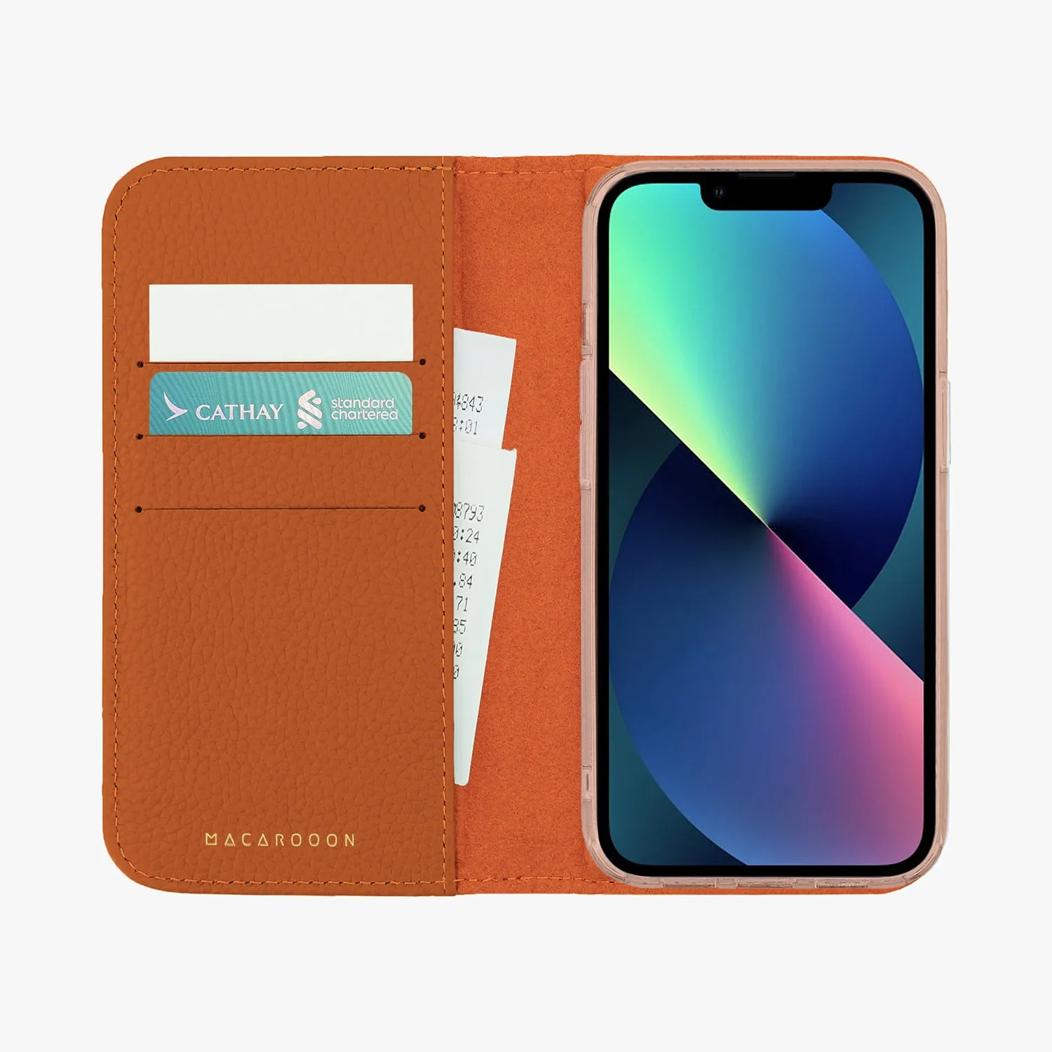 iPhone 16 Pro MagSafe Leather Flip Cover with Clear Case