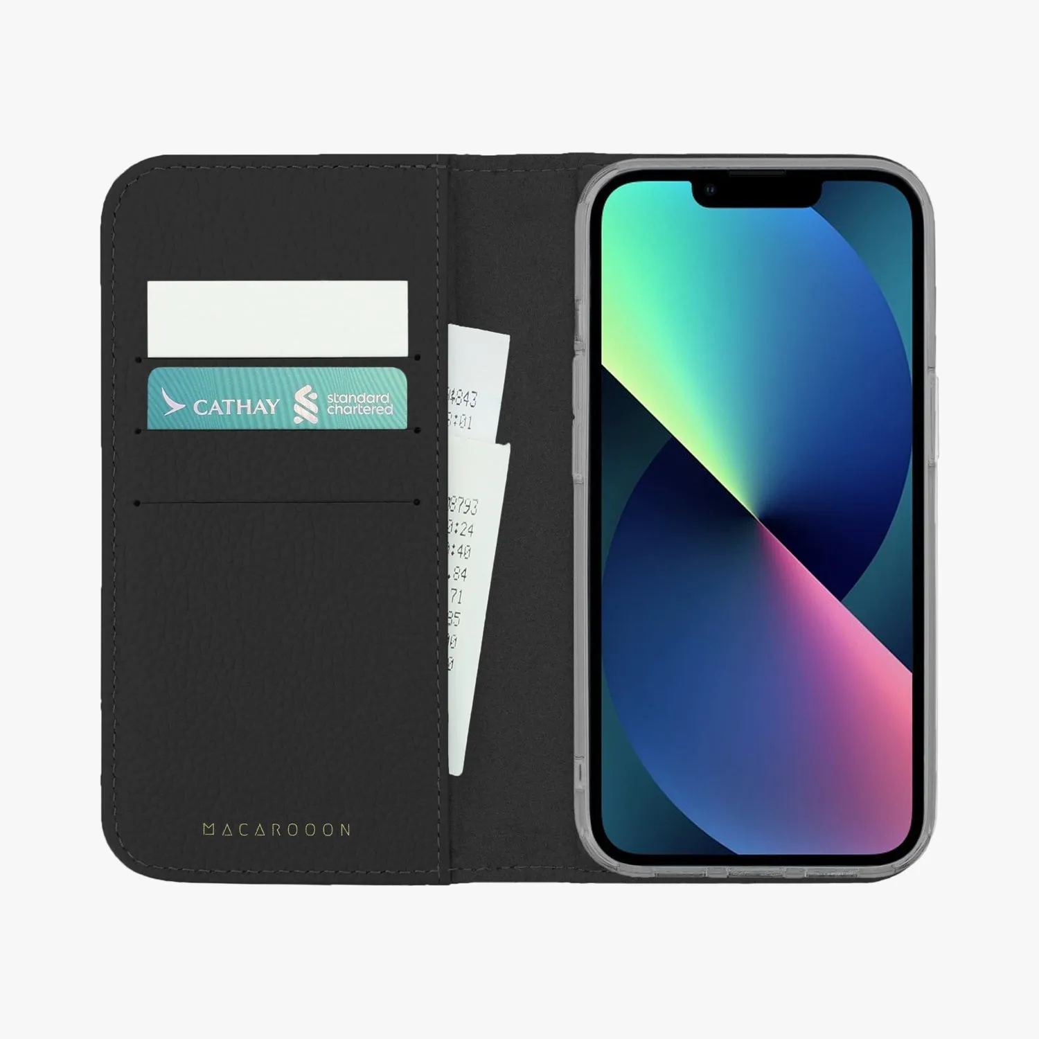 iPhone 16 Pro MagSafe Leather Flip Cover with Clear Case