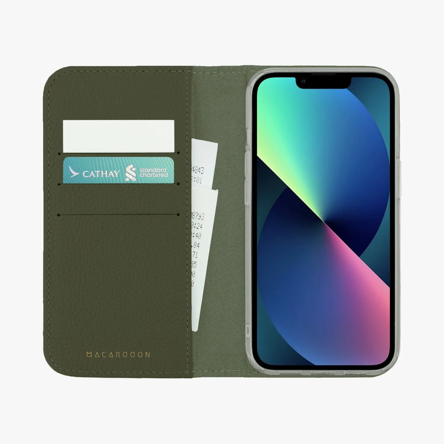 iPhone 16 Pro MagSafe Leather Flip Cover with Clear Case