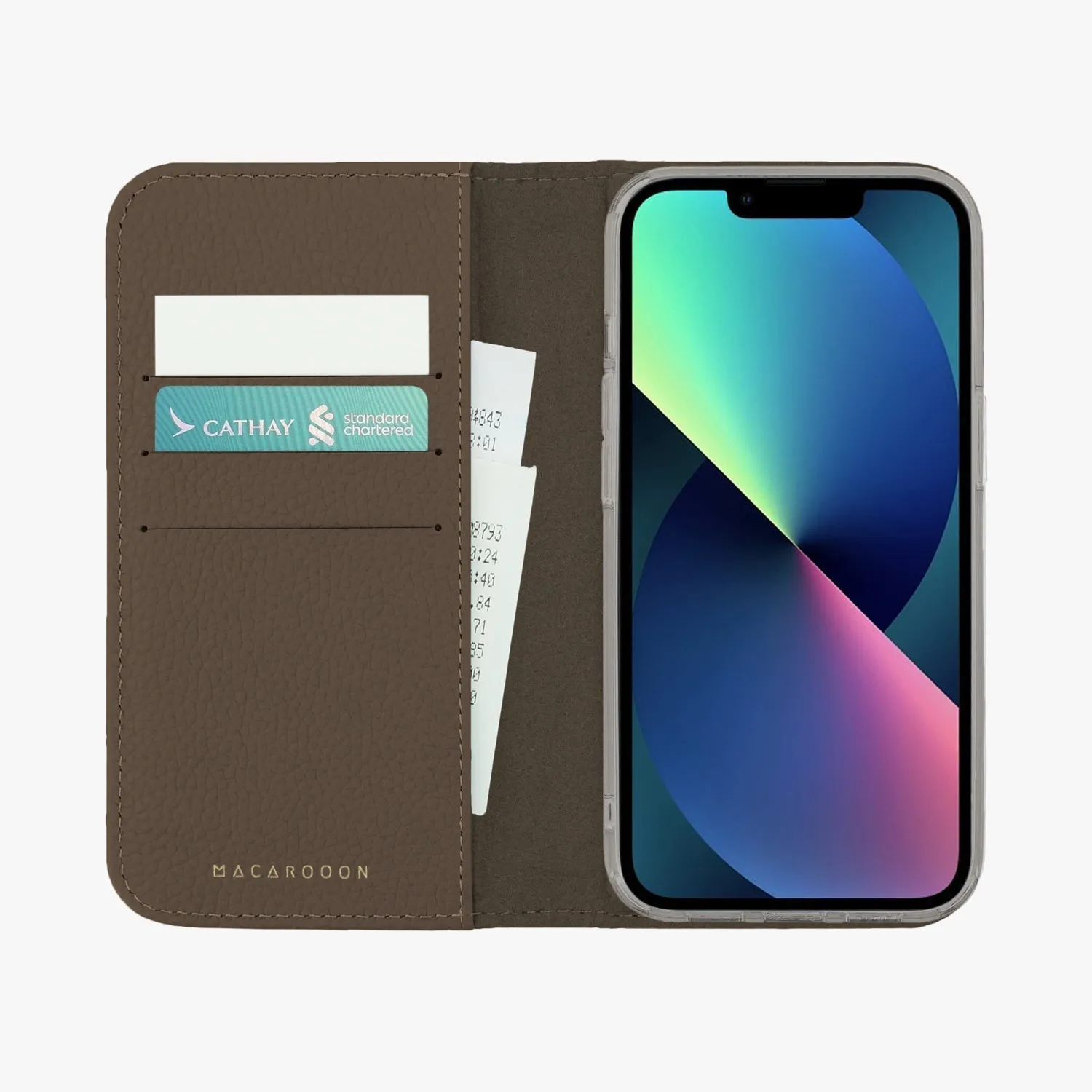 iPhone 16 Pro MagSafe Leather Flip Cover with Clear Case